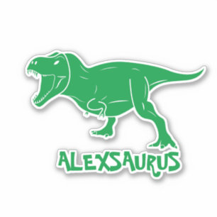 Persoonlijke naam Dinosaur Sticker