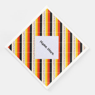 Persoonlijke naam Duitsland Vlag Tegelpatroon Servet