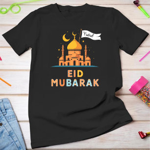 Persoonlijke naam Eid Mubarak T-shirt - Aangepaste