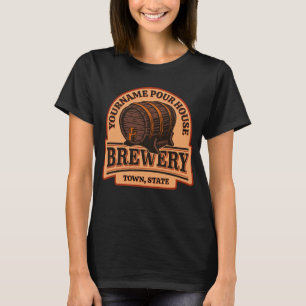 Persoonlijke NAAM Eikenhouten Vat Bierbrouwerij T-shirt