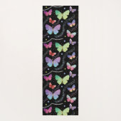 Persoonlijke naam Elegant Paars Bright Butterflies Yogamat (Achterkant)