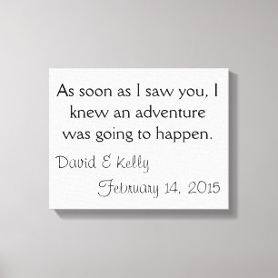 Persoonlijke naam en datum canvas afdruk