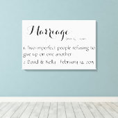 Persoonlijke naam en datumwandkunst canvas afdruk (Insitu (Houten vloer))