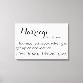 Persoonlijke naam en datumwandkunst canvas afdruk (Voorkant)