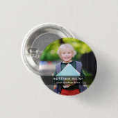 Persoonlijke naam- en fotoschoolknop ronde button 3,2 cm (Voorkant /achterkant)