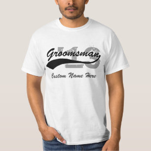 Persoonlijke naam en Jaar Groomsman T-Shirt