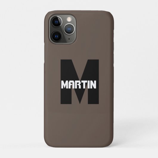 Persoonlijke naam en monogram iPhone/iPad-draagtas Case-Mate iPhone Case (Achterkant)