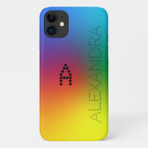 Persoonlijke naam en monogram Trendy lettertype, r iPhone 11 Hoesje