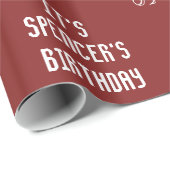 Persoonlijke naam en ouderdom rood cadeaupapier (Rol Hoek)