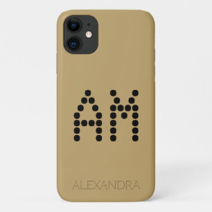 Persoonlijke naam en Smart Monogram lettertype op  iPhone 11 Hoesje