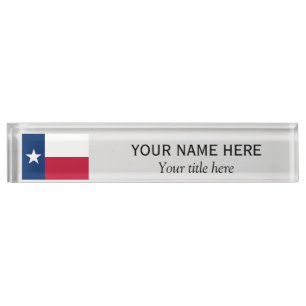 Persoonlijke naam en titel Texas State flag Naambordje