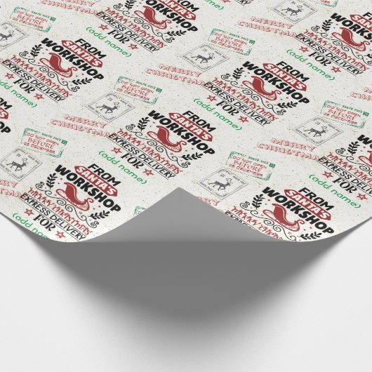 Persoonlijke naam Express verzending 2Cadeaupapier Cadeaupapier (Hoek)