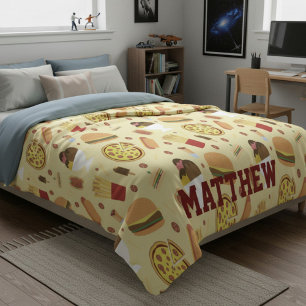 Persoonlijke naam Fast Food fleece deken