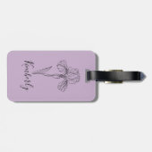 Persoonlijke naam Februari iris Geboortebloem Bagagelabel (Achterkant horizontaal)