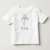 Persoonlijke naam Februari iris Geboortebloem Kinder Shirts (Voorkant)