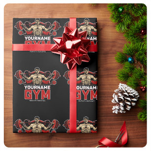 Persoonlijke NAAM Fitness Thuis GYM Gewichtheffen Cadeaupapier