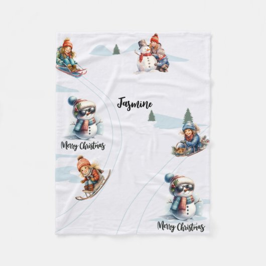 Persoonlijke naam Fleece Blanket (Voorkant)