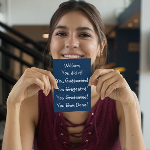 Persoonlijke naam Funny Afstuderen Gefeliciteerd Kaart