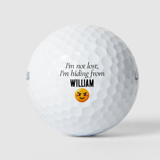 Persoonlijke naam Funny Lost Golf Balls Golfballen (Voorkant)