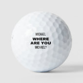 Persoonlijke naam Funny Lost Golf Balls Golfballen (Voorkant)