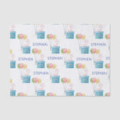 Persoonlijke naam gelukkig Birthday Monogram Tissuepapier (Voorkant)