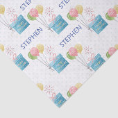 Persoonlijke naam gelukkig Birthday Monogram Tissuepapier (Detail)