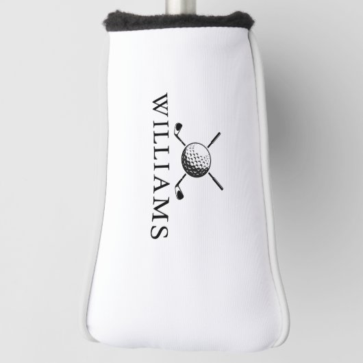 Persoonlijke naam golfbal en -clubs golfheadcover (Draai 90)