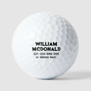 Persoonlijke naam golfbal sjabloon DISTRESSED 20 Golfballen