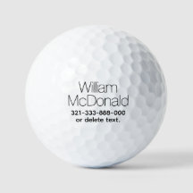 Persoonlijke naam golfballen sjabloon DISPLAY 21