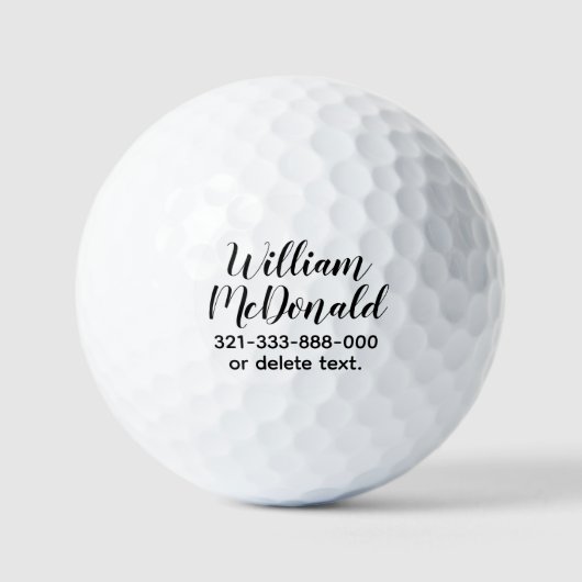 Persoonlijke Naam Golfballen Sjabloon SCRIPT 29 (Voorkant)
