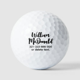 Persoonlijke naam golfballen sjabloon SCRIPT 38