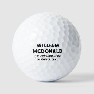 Persoonlijke naam golfballen sjabloon VINTAGE 4