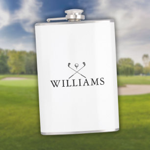 Persoonlijke naam golfclubs heupfles