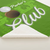 Persoonlijke NAAM Golfer Green Golf Course Club Sherpa Deken (3/4)