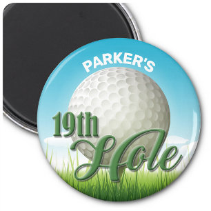 Persoonlijke NAAM Golfer Pro Ball 19th Hole Magneet