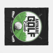 Persoonlijke NAAM Golfing Pro Golf Club Player Fleece Deken (Voorkant (Horizontaal))