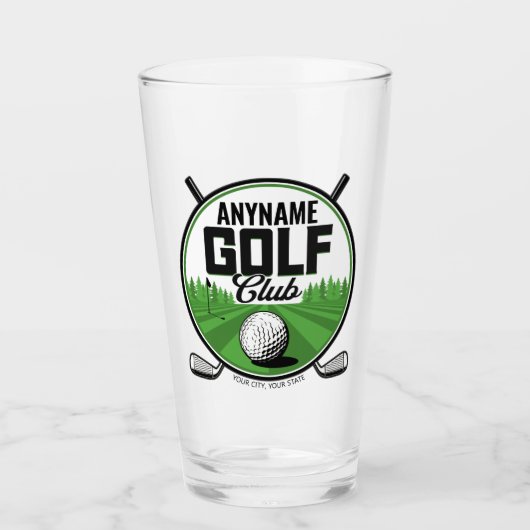 Persoonlijke NAAM Golfing Pro Golf Club Player Glas (Voorkant)