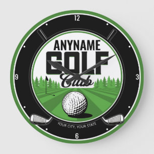 Persoonlijke NAAM Golfing Pro Golf Club Player Grote Klok