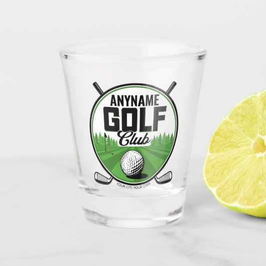 Persoonlijke NAAM Golfing Pro Golf Club Player Shot Glas (Voorkant)