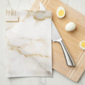 Persoonlijke naam gouden effect marmeren naam theedoek (Quarter Fold)