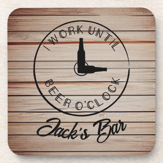 Persoonlijke naam grappig bier onderzetter (Voorkant)