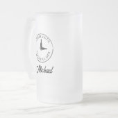 Persoonlijke naam grappig matglas bierpul (Voorkant links)