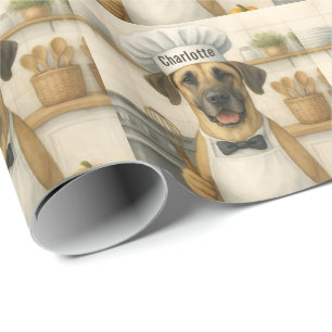 Persoonlijke naam grappige geweldige Deense hond-k Cadeaupapier