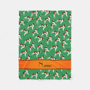 Persoonlijke naam groene breihaaienreuen fleece deken