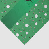 Persoonlijke naam groene golfballen tissuepapier (Detail)