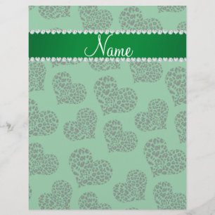 Persoonlijke naam groene luipaard flyer