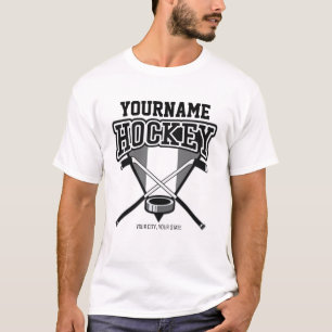 Persoonlijke NAAM Hockey Speler Stick Puck Team T-shirt