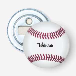 Persoonlijke naam honkbal button flesopener