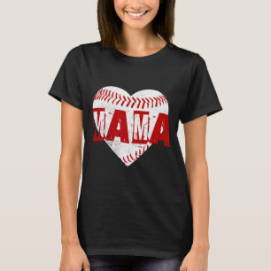 Persoonlijke naam honkbalmoeder t-shirt