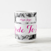 Persoonlijke naam huwelijksmok cadeau voor bruid b koffiemok (Center)